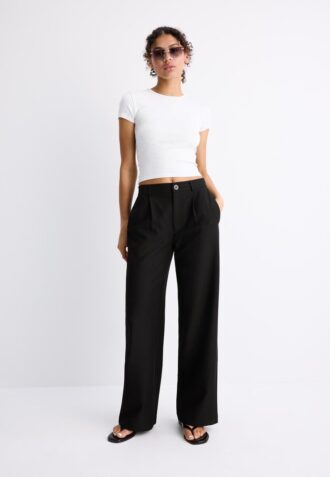 Pantalones elegantes de pierna recta