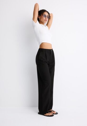 Pantalones elegantes de pierna recta