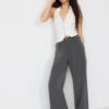 Pantalones elegantes de pierna recta Pantalones elegantes de pierna recta