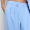 Pantalones elegantes informales a rayas con cintura cruzada Pantalones elegantes informales a rayas con cintura cruzada