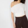 Pantalones elegantes informales a rayas con cintura cruzada Pantalones elegantes informales a rayas con cintura cruzada