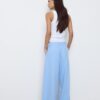 Pantalones elegantes informales a rayas con cintura cruzada Pantalones elegantes informales a rayas con cintura cruzada