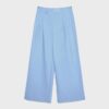 Pantalones elegantes informales a rayas con cintura cruzada Pantalones elegantes informales a rayas con cintura cruzada