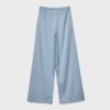 Pantalones fluidos con efecto arrugado y lazo Pantalones fluidos con efecto arrugado y lazo