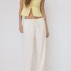 Pantalones fluidos con efecto lino Pantalones fluidos con efecto lino