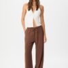 Pantalones fluidos con efecto lino Pantalones fluidos con efecto lino