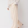 Pantalones fluidos con efecto lino Pantalones fluidos con efecto lino