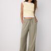 Pantalones fluidos con efecto lino Pantalones fluidos con efecto lino