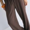 Pantalones fluidos con efecto lino Pantalones fluidos con efecto lino