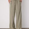Pantalones fluidos con efecto lino Pantalones fluidos con efecto lino