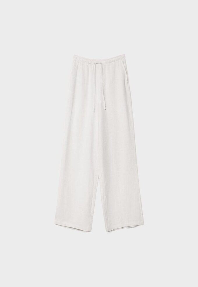 Pantalones fluidos con efecto lino Pantalones fluidos con efecto lino