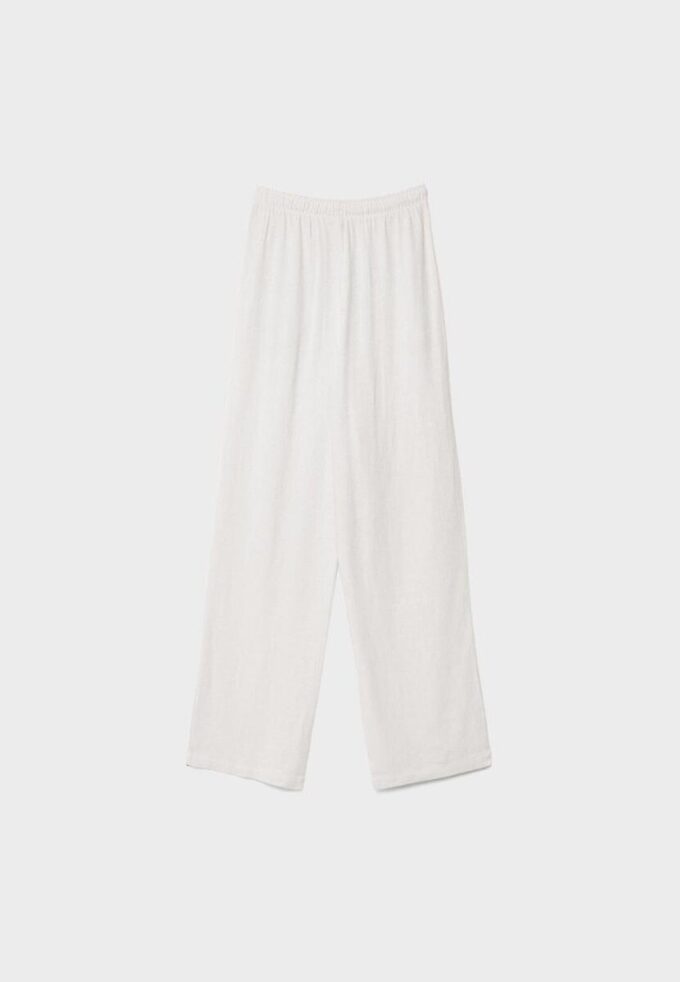 Pantalones fluidos con efecto lino Pantalones fluidos con efecto lino