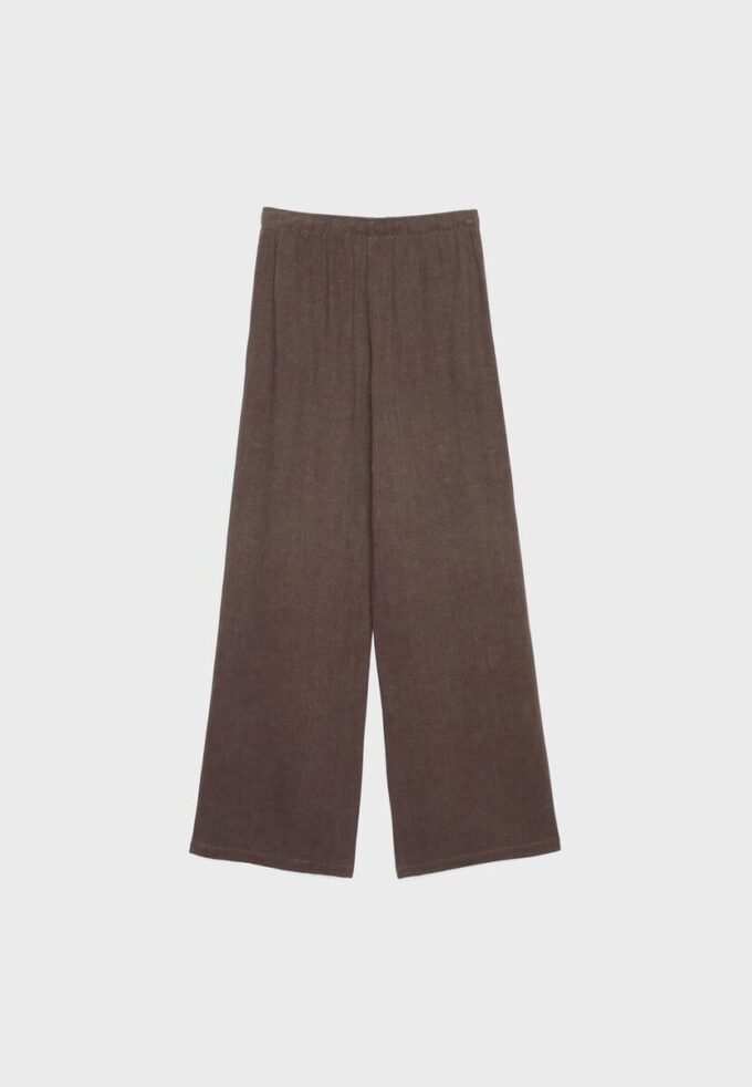 Pantalones fluidos con efecto lino Pantalones fluidos con efecto lino