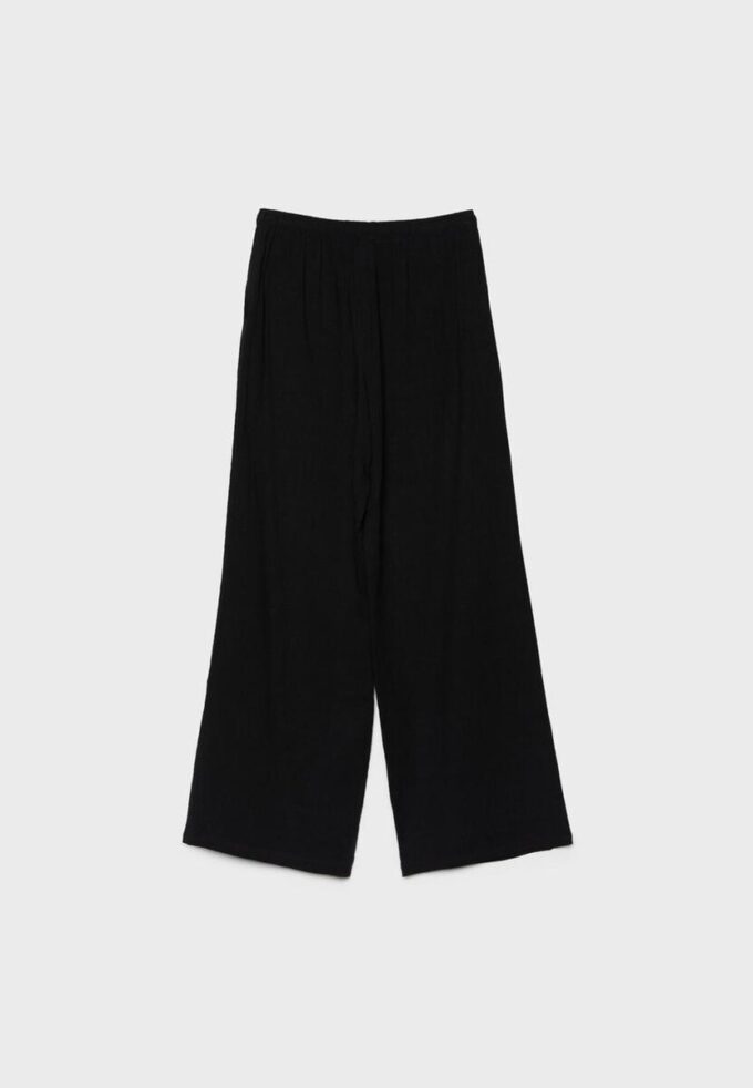Pantalones fluidos con efecto lino Pantalones fluidos con efecto lino