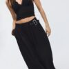 Pantalones fluidos con hebilla Pantalones fluidos con hebilla