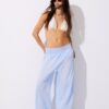Pantalones globo con cintura doblada Pantalones globo con cintura doblada