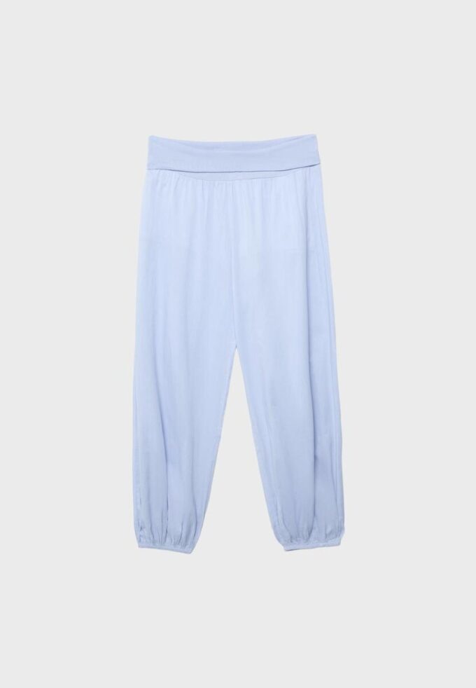 Pantalones globo con cintura doblada Pantalones globo con cintura doblada