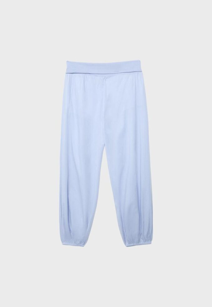 Pantalones globo con cintura doblada Pantalones globo con cintura doblada