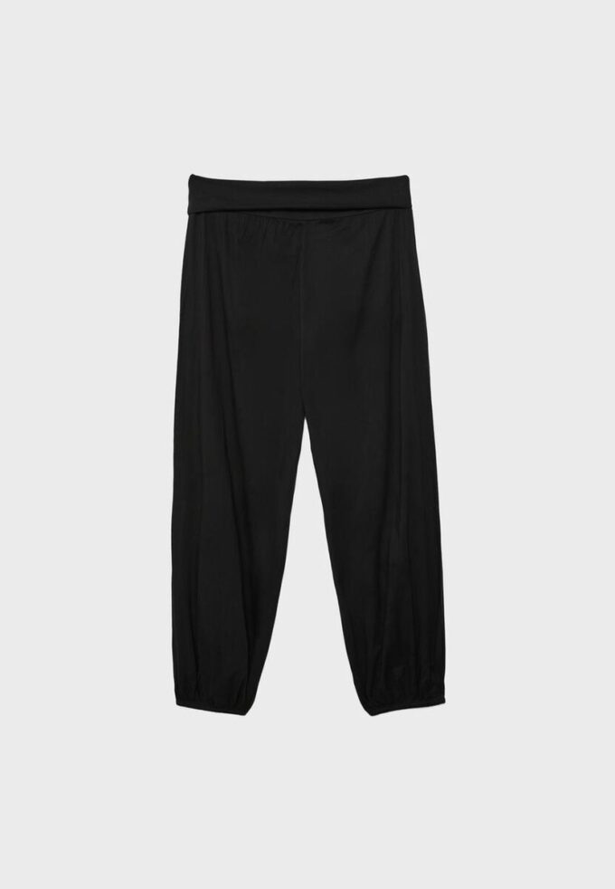 Pantalones globo con cintura doblada Pantalones globo con cintura doblada