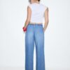 Pantalones holgados de mezclilla con cordón
