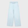 Pantalones holgados de mezclilla con cordón Pantalones holgados de mezclilla con cordón