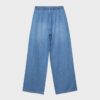 Pantalones holgados de mezclilla con cordón