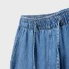 Pantalones holgados de mezclilla con cordón