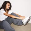 Pantalones jogger con bajo abullonado Pantalones jogger con bajo abullonado