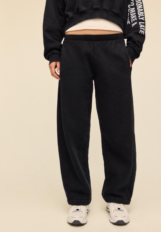 Pantalones jogger de felpa con lavado ácido y tacto suave Pantalones jogger de felpa con lavado ácido y tacto suave