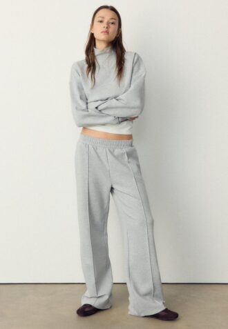 Pantalones jogger de interlock de tacto suave