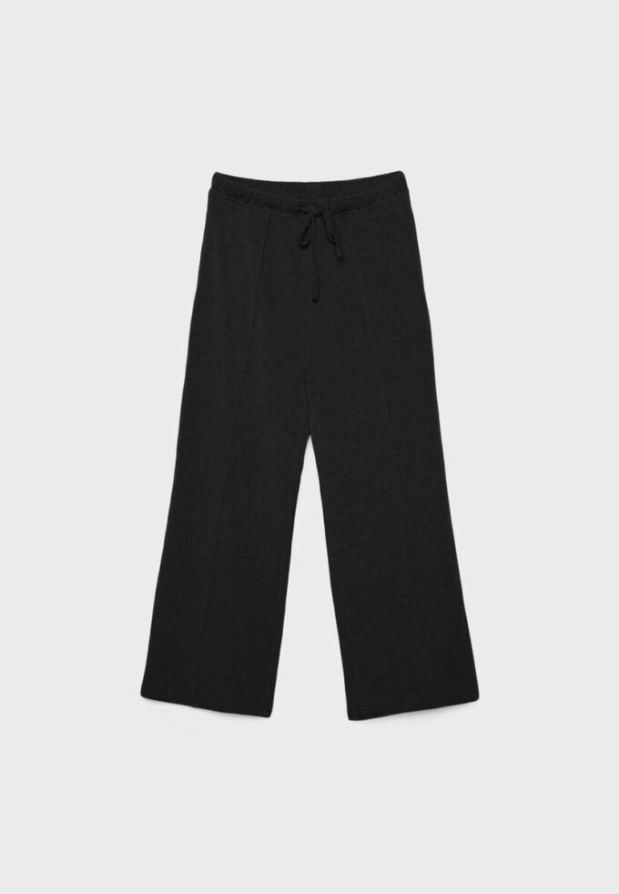 Pantalones jogger de pierna ancha y tacto suave con detalle de costura delantera Pantalones jogger de pierna ancha y tacto suave con detalle de costura delantera