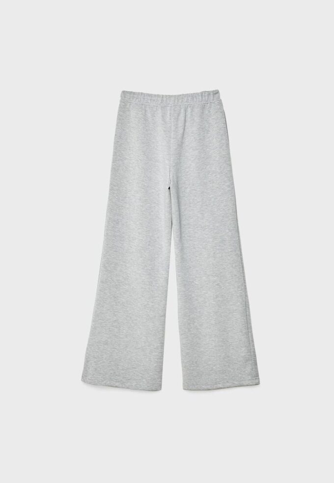Pantalones jogger de pierna ancha y tacto suave con detalle de costura delantera Pantalones jogger de pierna ancha y tacto suave con detalle de costura delantera