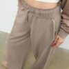 Pantalones jogger de pierna recta con efecto lavado Pantalones jogger de pierna recta con efecto lavado