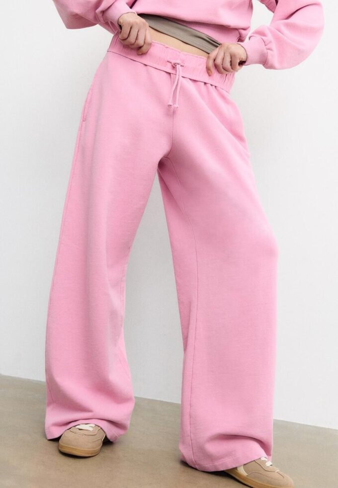 Pantalones jogger de pierna recta con efecto lavado Pantalones jogger de pierna recta con efecto lavado