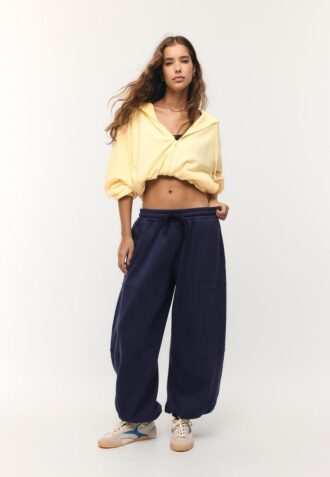 Pantalones jogger holgados de felpa