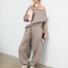 Pantalones jogger holgados de felpa Pantalones jogger holgados de felpa