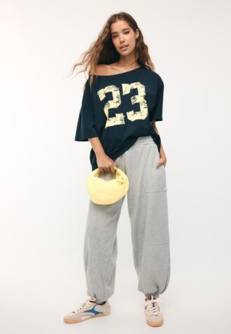 Pantalones jogger holgados de felpa