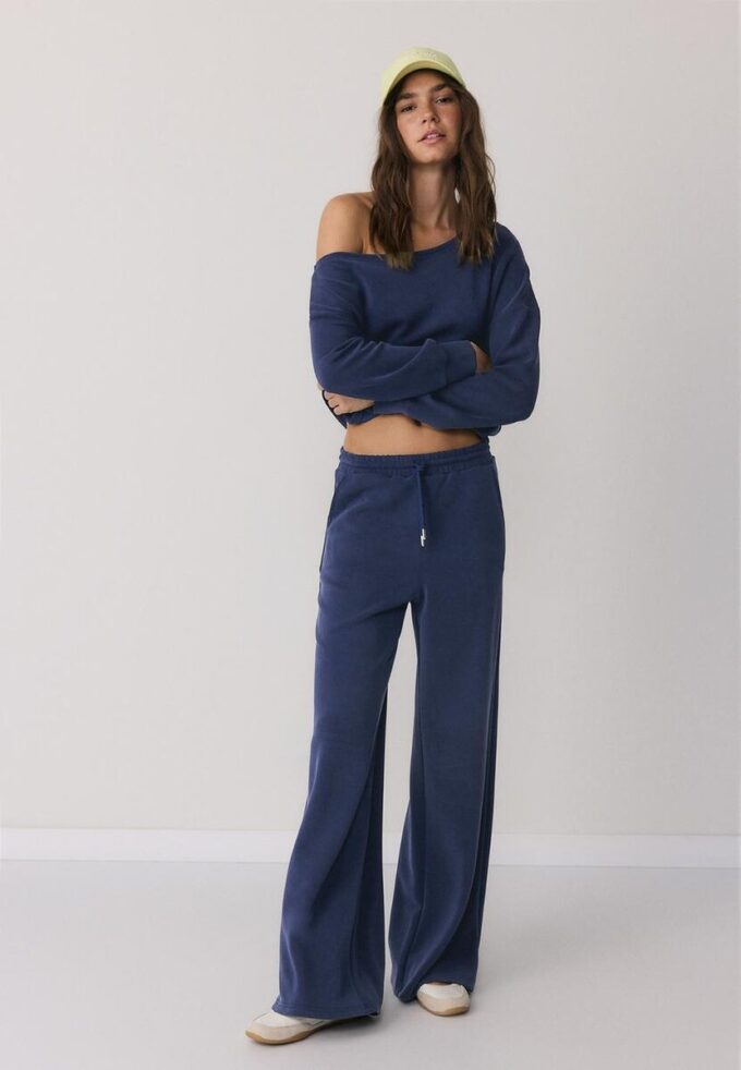 Pantalones jogger palazzo de tacto suave Pantalones jogger palazzo de tacto suave