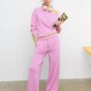 Pantalones jogger palazzo de tacto suave Pantalones jogger palazzo de tacto suave