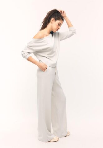 Pantalones jogger palazzo de tacto suave