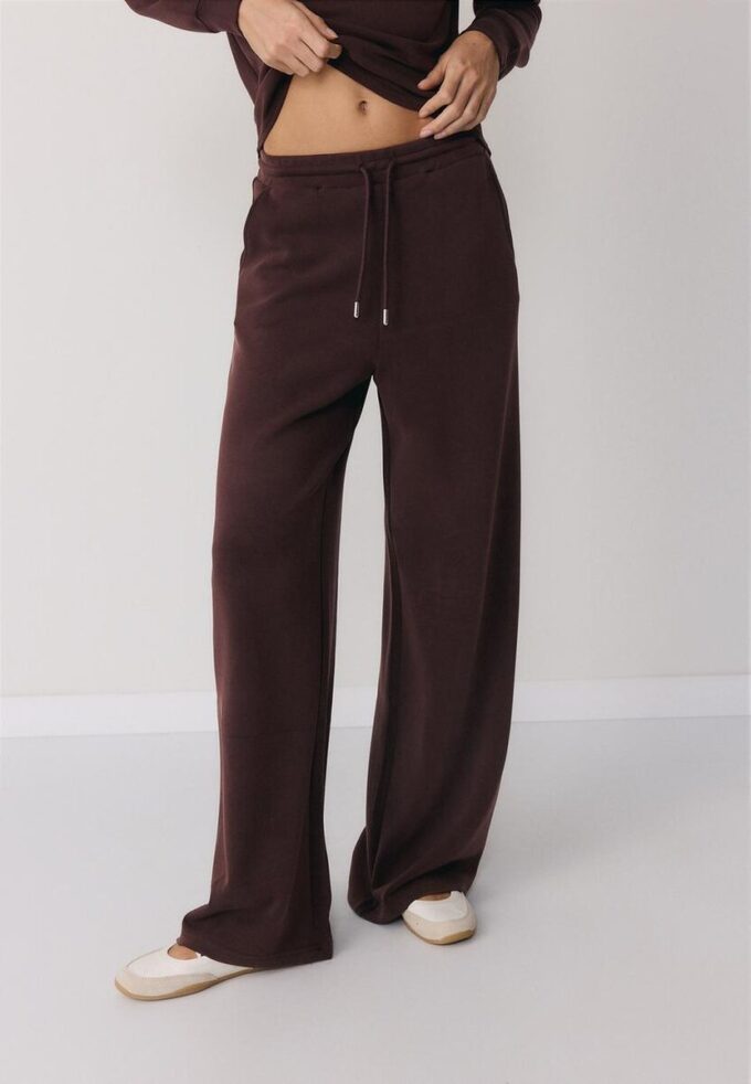 Pantalones jogger palazzo de tacto suave Pantalones jogger palazzo de tacto suave