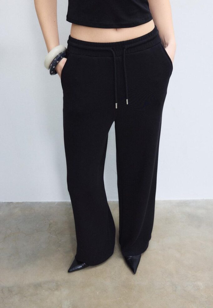 Pantalones jogger palazzo de tacto suave Pantalones jogger palazzo de tacto suave