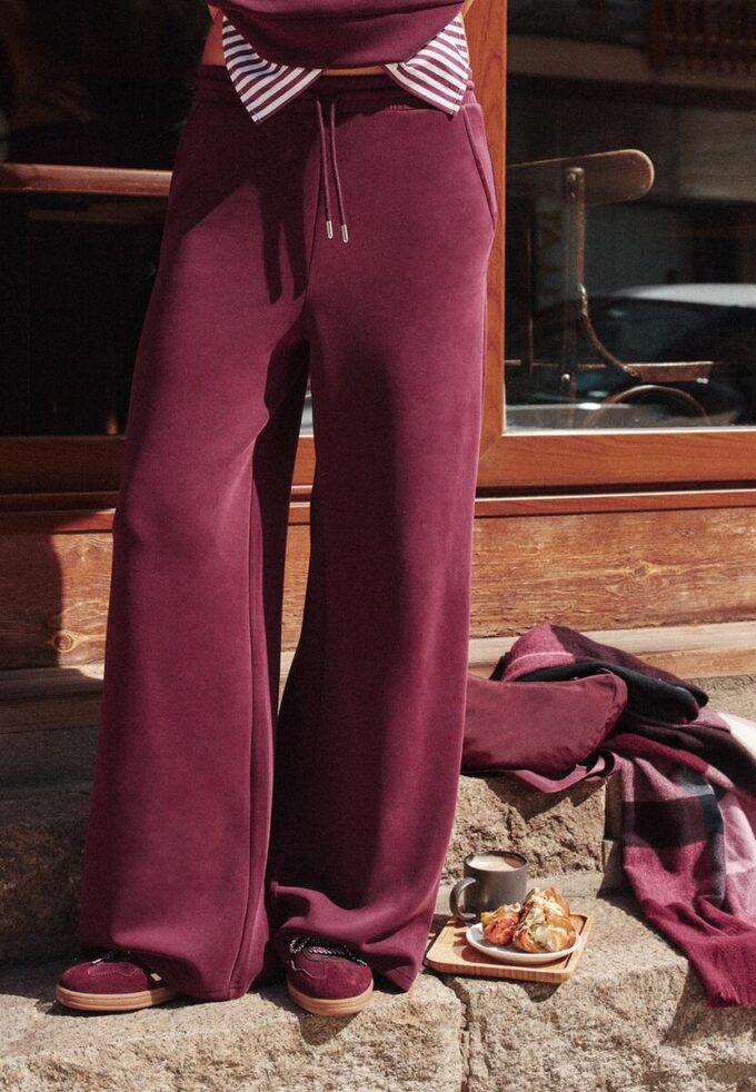 Pantalones jogger palazzo de tacto suave Pantalones jogger palazzo de tacto suave