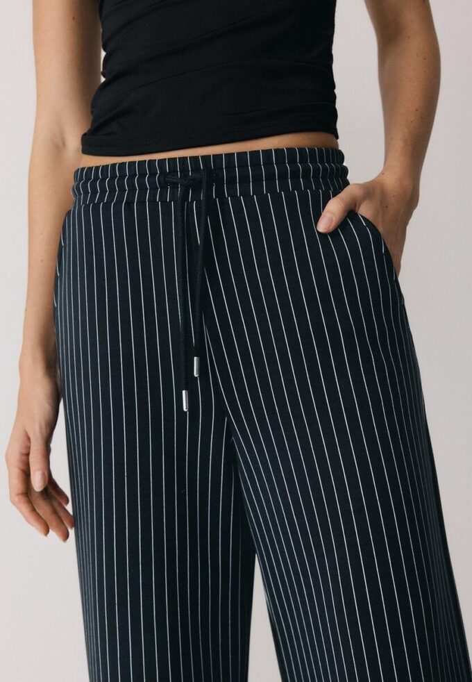 Pantalones jogger palazzo de tacto suave Pantalones jogger palazzo de tacto suave