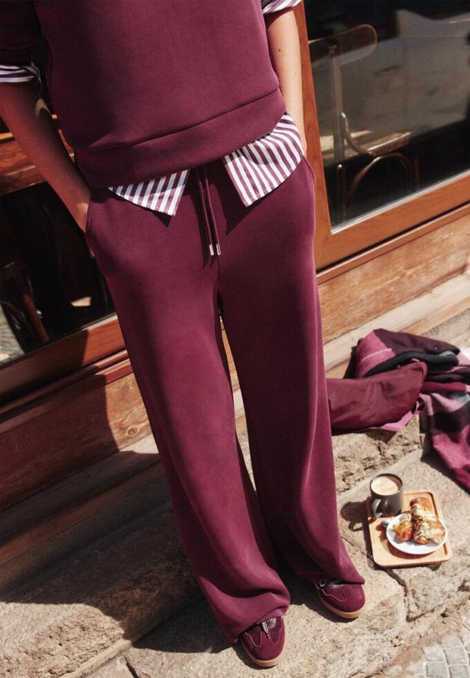 Pantalones jogger palazzo de tacto suave Pantalones jogger palazzo de tacto suave
