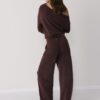 Pantalones jogger palazzo de tacto suave Pantalones jogger palazzo de tacto suave