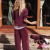 Pantalones jogger palazzo de tacto suave Pantalones jogger palazzo de tacto suave