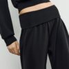 Pantalones jogger tipo globo de tacto suave con cintura remangada Pantalones jogger tipo globo de tacto suave con cintura remangada