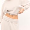 Pantalones jogger tipo globo de tacto suave con cintura remangada Pantalones jogger tipo globo de tacto suave con cintura remangada