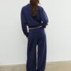 Pantalones jogger tipo globo de tacto suave con cintura remangada Pantalones jogger tipo globo de tacto suave con cintura remangada